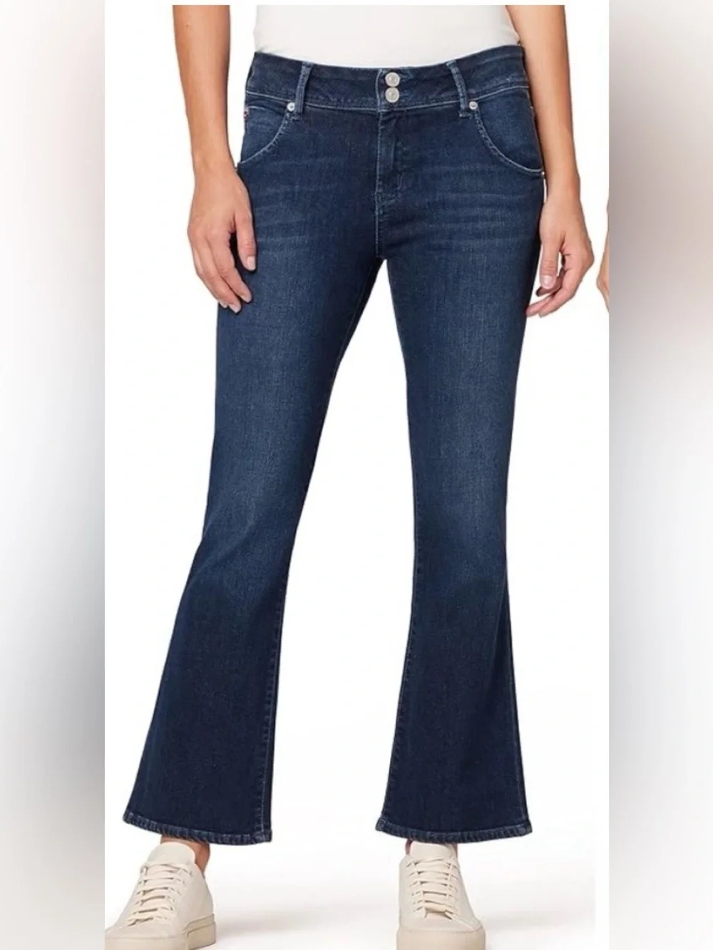 Hudson jeans Collin Mid Rise Bootcut Crop Dark Blue Flare women’s size 29 - Picture 1 of 6